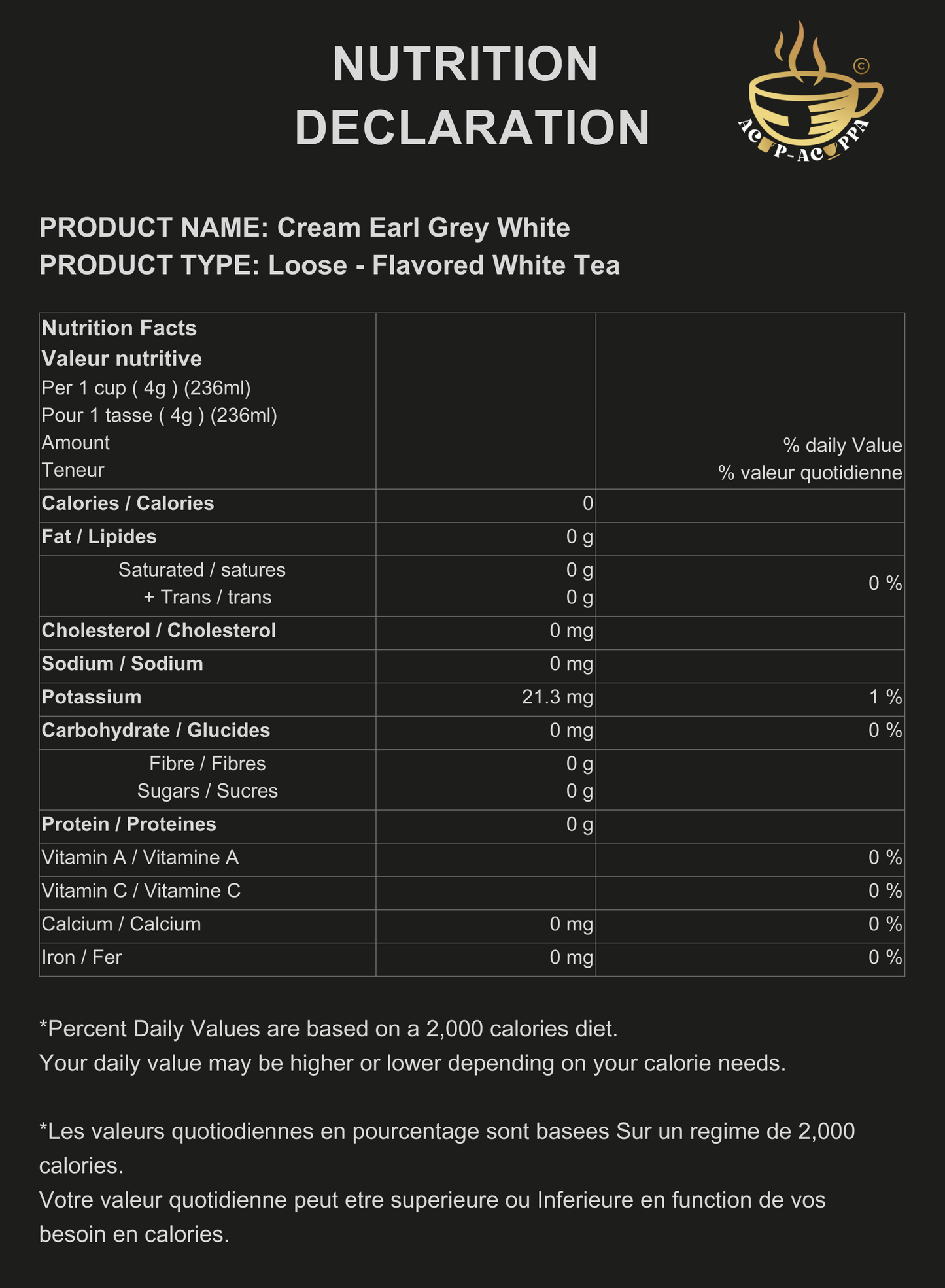 CREAM EARL GREY WHITE
