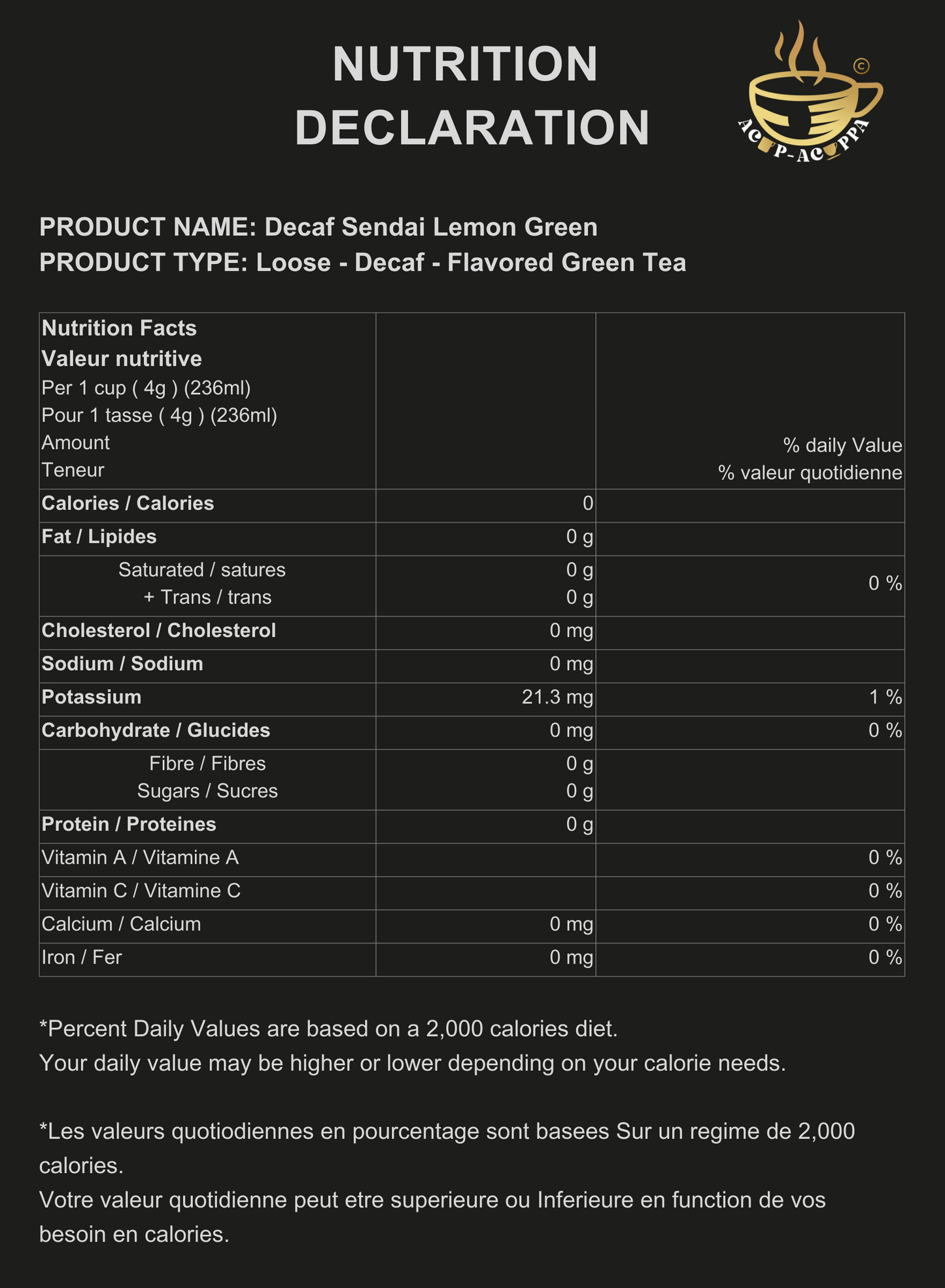 DECAF SENDAI LEMON GREEN