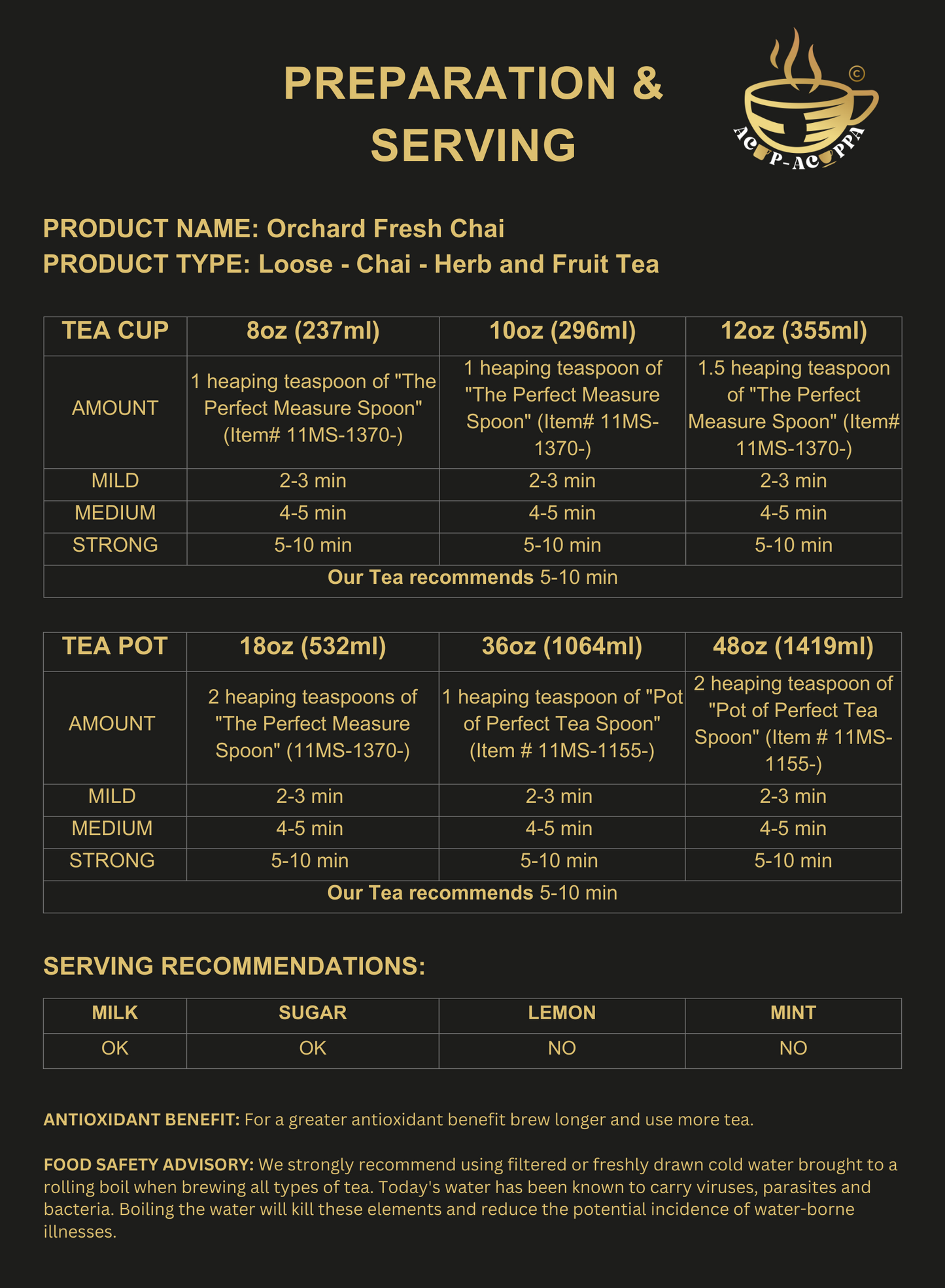 ORCHARD FRESH CHAI