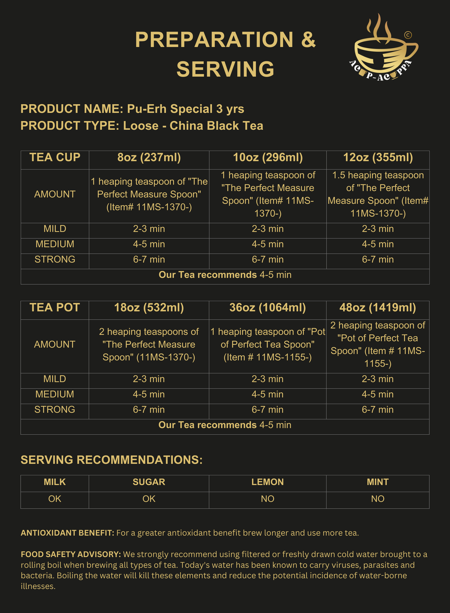 PU-ERH SPECIAL 3 YRS