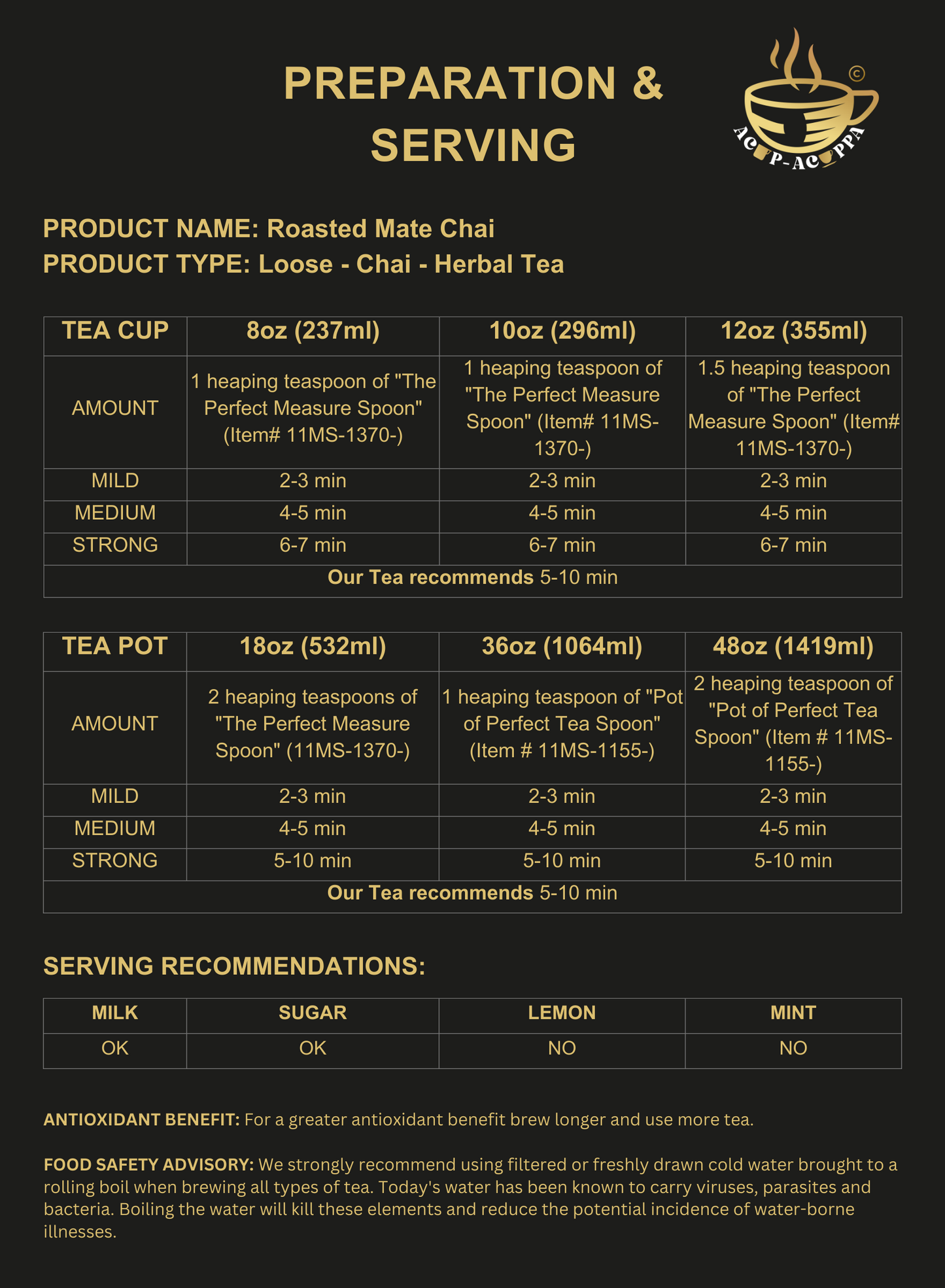 ROASTED MATE CHAI